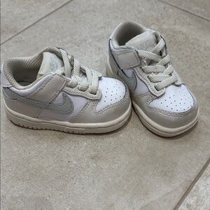 Nike Kids White and Light Gray Sneakers